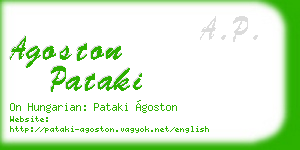 agoston pataki business card
