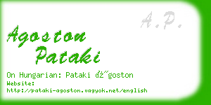agoston pataki business card